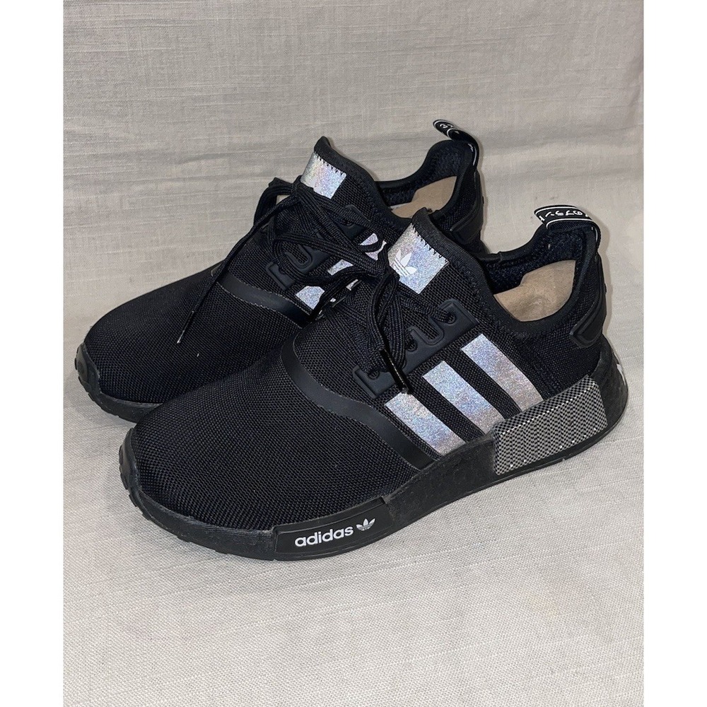 Adidas NMD R1 Men's Black Carbon Reflective Shoe Japanese Pull Tab Size 6